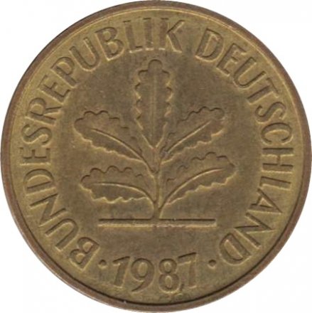 ФРГ 5 пфеннигов 1987 год (J)