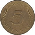 ФРГ 5 пфеннигов 1987 год (J)