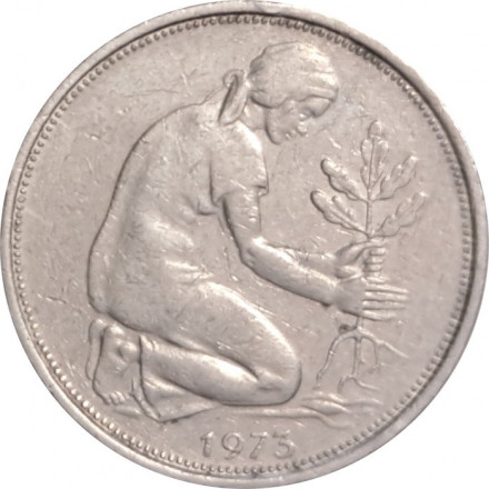 ФРГ 50 пфеннигов 1973 год (J)
