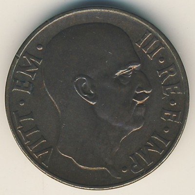 Италия 5 чентезимо 1939 год (медь)