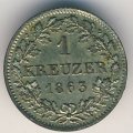 Бавария 1 крейцер 1863 год