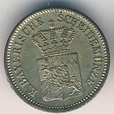 Бавария 1 крейцер 1863 год