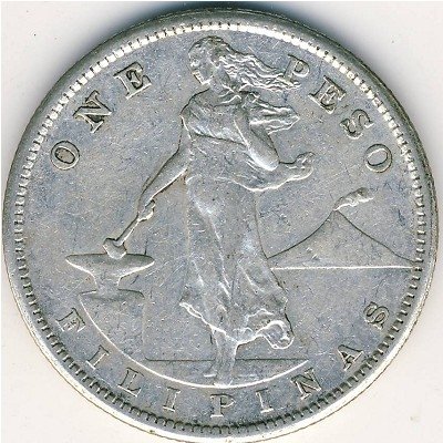 Филиппины 1 песо 1907 год