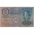 Австро-Венгрия 20 крон 1913 год (надпечатка) - F