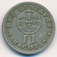 Ангола 10 сентаво (2 макуты) 1928 год