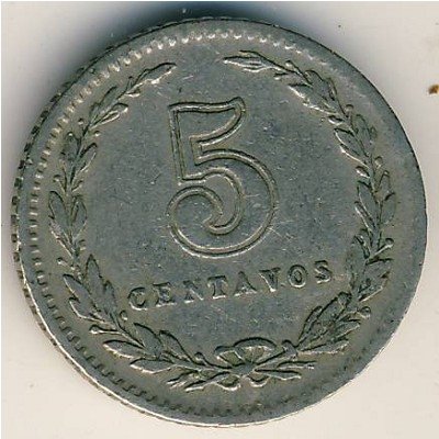 Аргентина 5 сентаво 1938 год