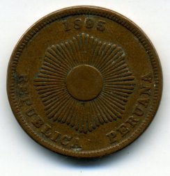 Перу 2 сентаво 1895 год