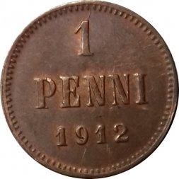 Финляндия 1 пенни 1912 год - XF