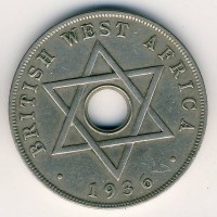 Британская Западная Африка 1 пенни 1936 год