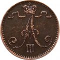 Финляндия 1 пенни 1892 год - Александр III - UNC