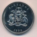 Барбадос 5 долларов 1995 год - 50 лет ООН