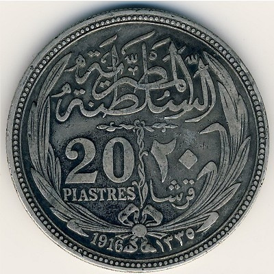 Египет 20 пиастров 1916 год