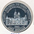 Белиз 1 доллар 1997 год - Королева-Мать. Замок Балморал