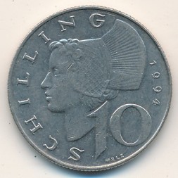 Австрия 10 шиллингов 1994 год