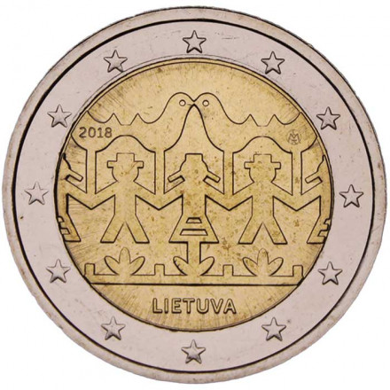 Литва 2 евро 2018 год - Праздник песни