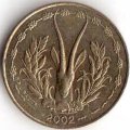 Западная Африка 5 франков 2002 год