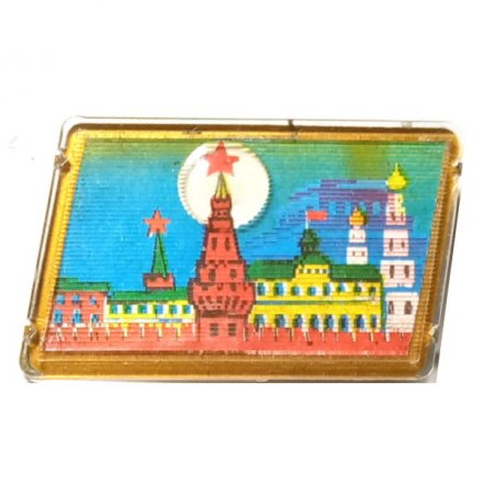 Значок Москва. Кремль. Мавзолей Ленина. Спасская башня. Колокольня. Переливной