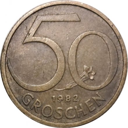 Австрия 50 грошей 1982 год