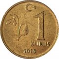 Турция 1 куруш 2010 год