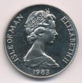 Остров Мэн 1 крона 1983 год - 200-летие первого управляемого полета человека