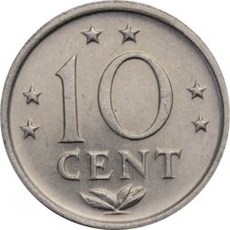Антильские острова 10 центов 1980 год