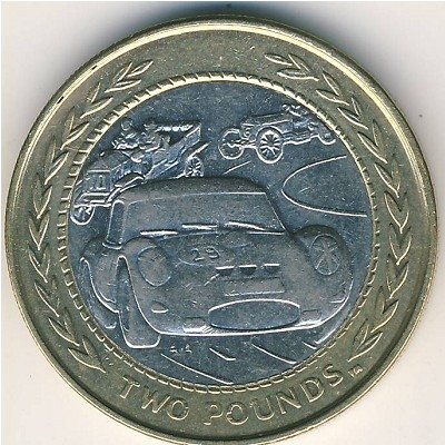 Остров Мэн 2 фунта 1998 год - Автомобили
