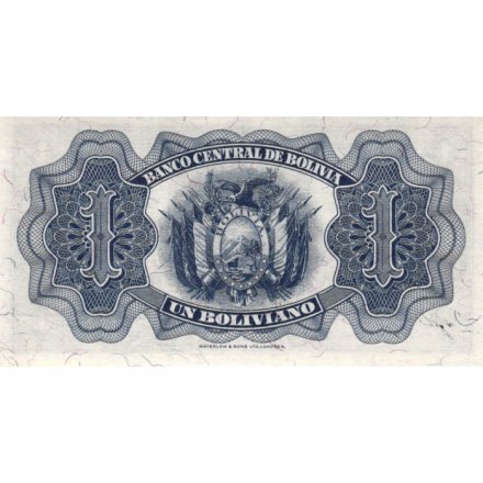 Боливия 1 боливиано 1928 (1952) год - UNC-