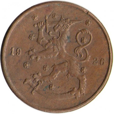Финляндия 10 пенни 1926 год - F