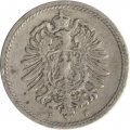 Германия 5 пфеннигов 1889 год (F)