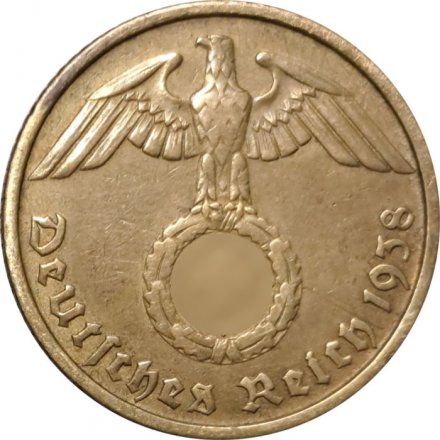 Третий Рейх 10 рейхспфеннигов 1938 год (D)