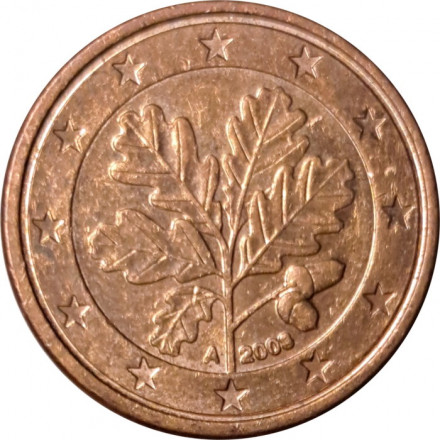 Германия 1 евроцент 2008 год (A)