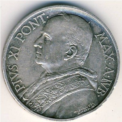Ватикан 5 лир 1933 год