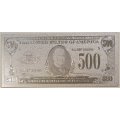 Сувенирная банкнота США 500 долларов - aUNC