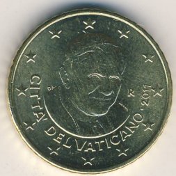 Ватикан 20 евроцентов 2011 год