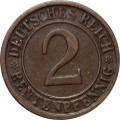 Веймарская республика 2 рентенпфеннига 1924 год (D)