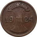 Веймарская республика 2 рентенпфеннига 1924 год (D)
