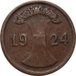 Веймарская республика 2 рентенпфеннига 1924 год (D)