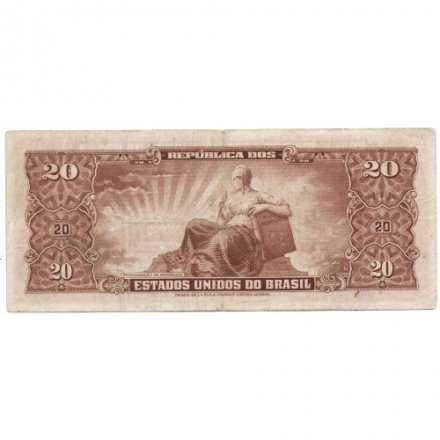 Бразилия 20 крузейро 1955-1961 год - VF