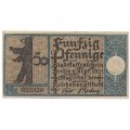Германия (нотгельд) 50 пфеннигов 1921 год - Серия &quot;Районы Берлина&quot;. Райниккендорф. Мельница в Тегеле около 1800 г. (вид 20) - aUNC