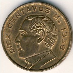 Мексика 10 сентаво 1959 год