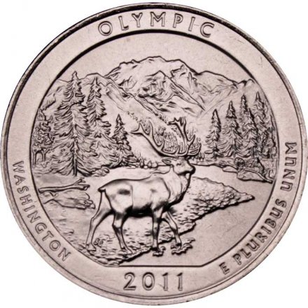 США 25 центов 2011 год - Национальный парк Олимпик (P)