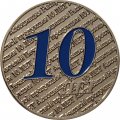 Настольная медаль Ассоциации распространителей печатной продукции АРПП. 10 лет