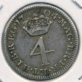 Великобритания 4 пенса 1704 год