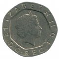 Великобритания 20 пенсов 1999 год