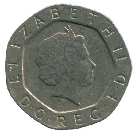 Великобритания 20 пенсов 1999 год