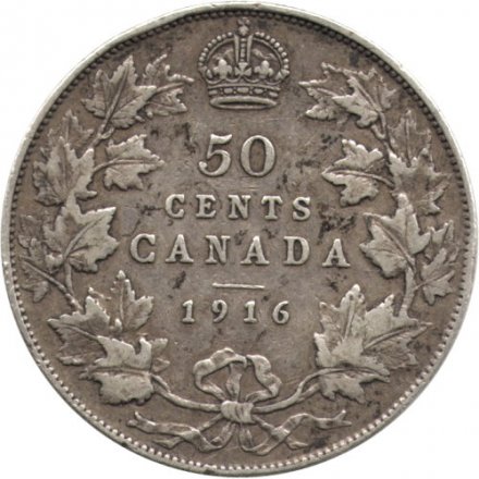 Канада 50 центов 1916 год