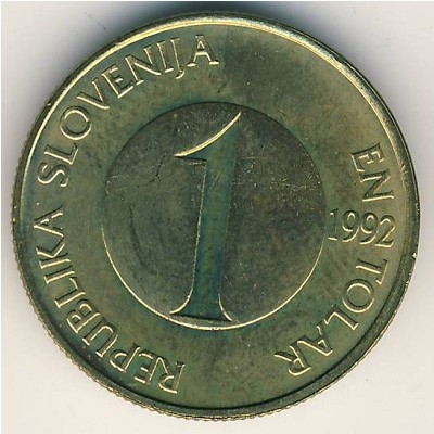 Словения 1 толар 1992 год