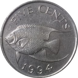 Бермудские острова 5 центов 1994 год