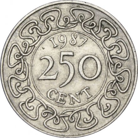 Суринам 250 центов 1987 год 