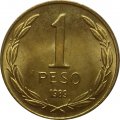 Чили 1 песо 1989 год